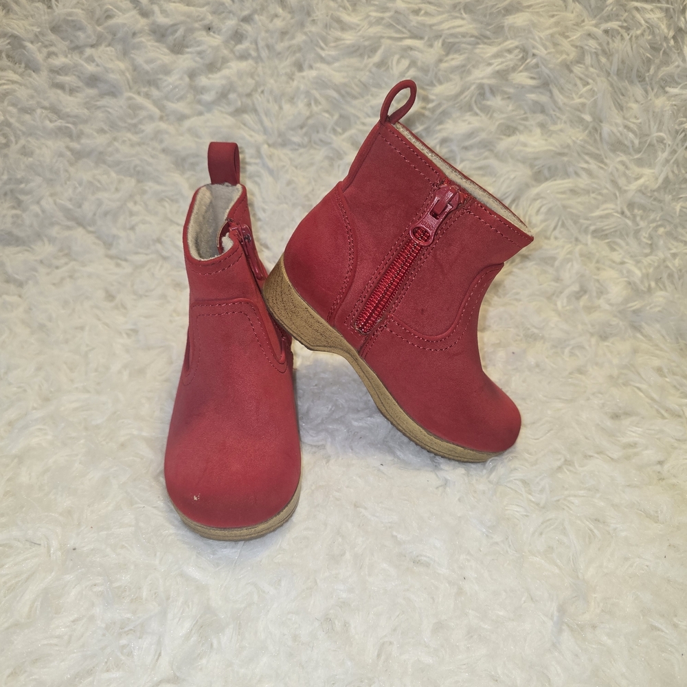 Cat & Jack Kids' Red Zip-Up Boots